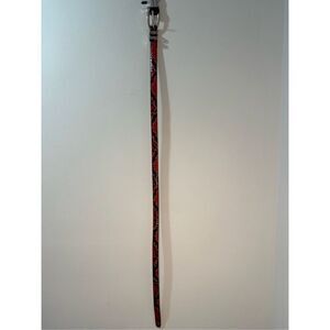 Brighton VTG red snakeskin skinny belt silver accents size Small 28”. M-1744